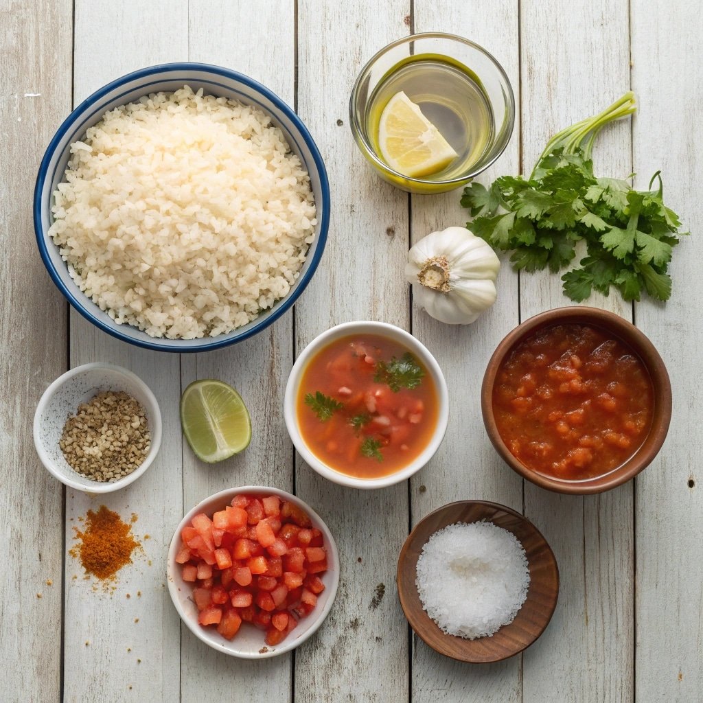 Ingredients for Spanish Rice Soup recipe