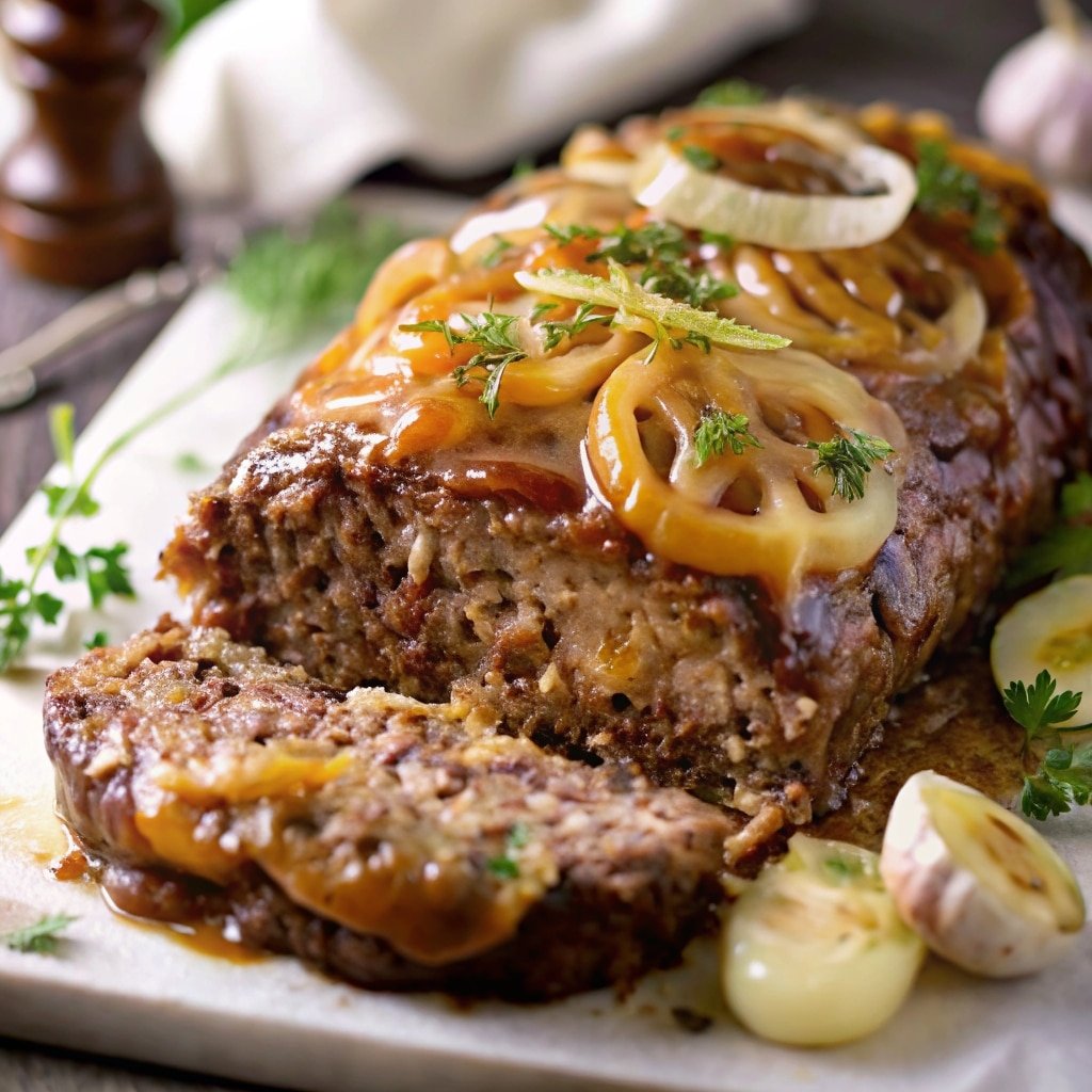 Crockpot French Onion Meatloaf That’s Packed with Flavor 1 crockpot french onion meatloaf recipe card