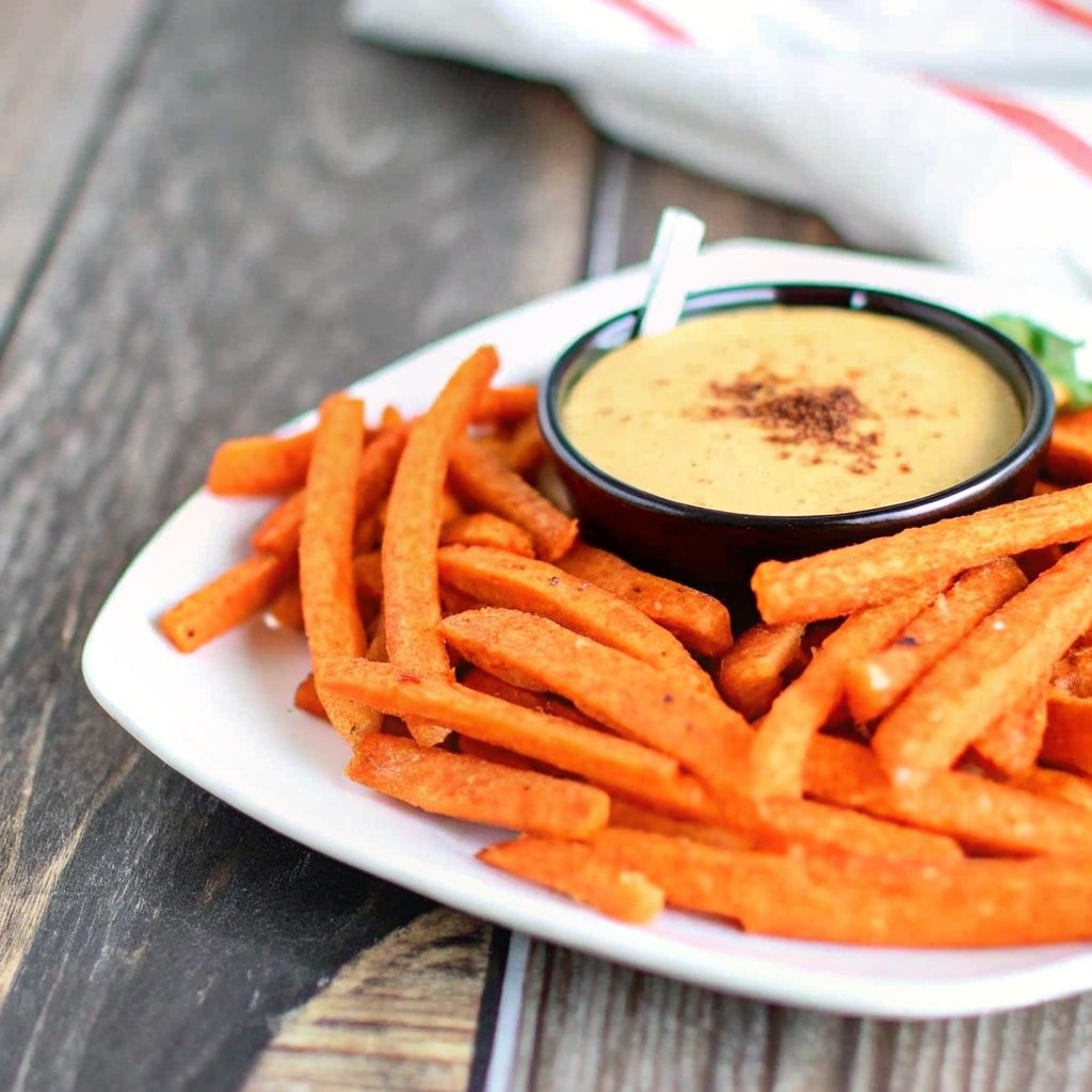 loaded alexia sweet potato puffs plate