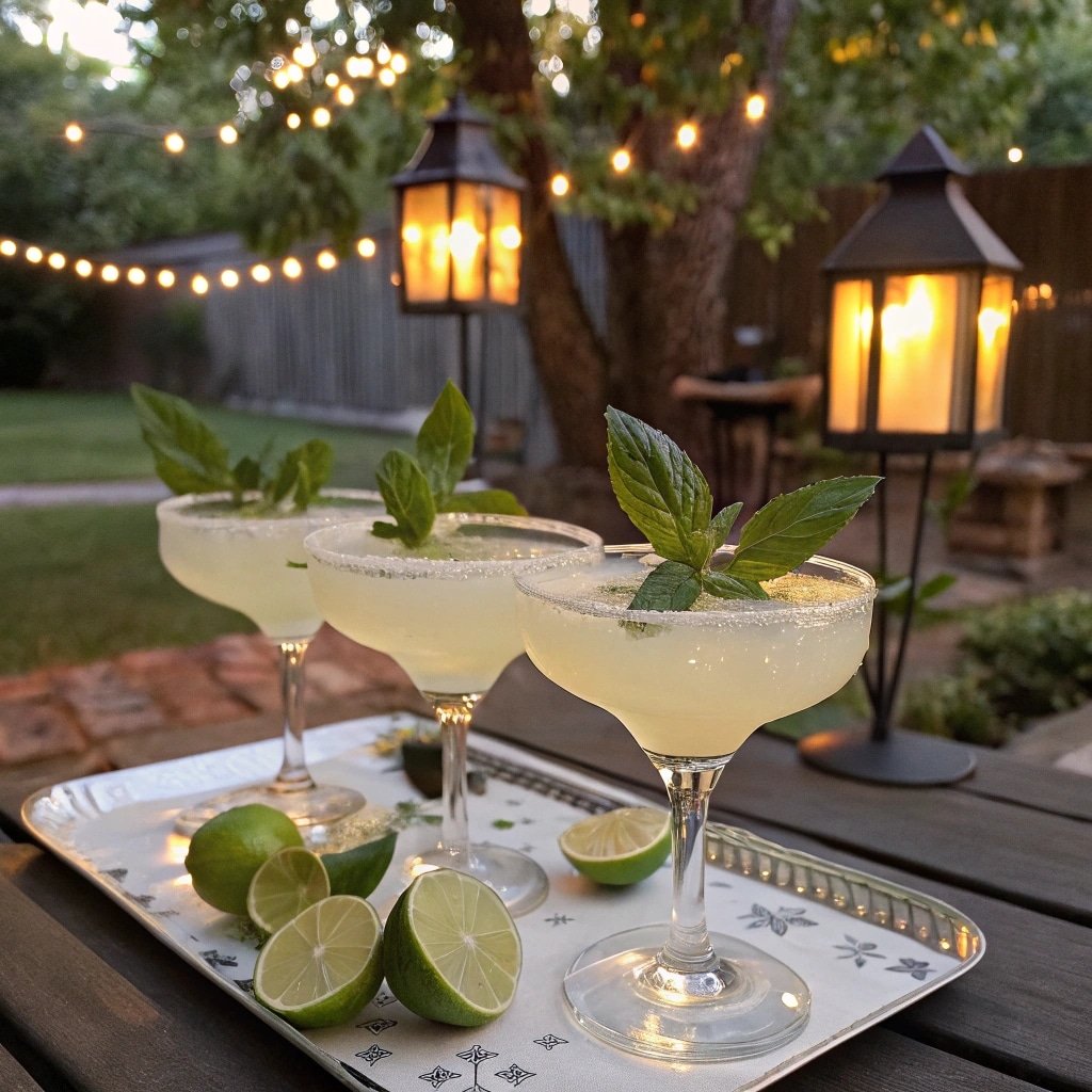 Thai Basil Gimlet: Simple, Bold Cocktail for Herb Lovers 3 Thai basil gimlets served at gathering